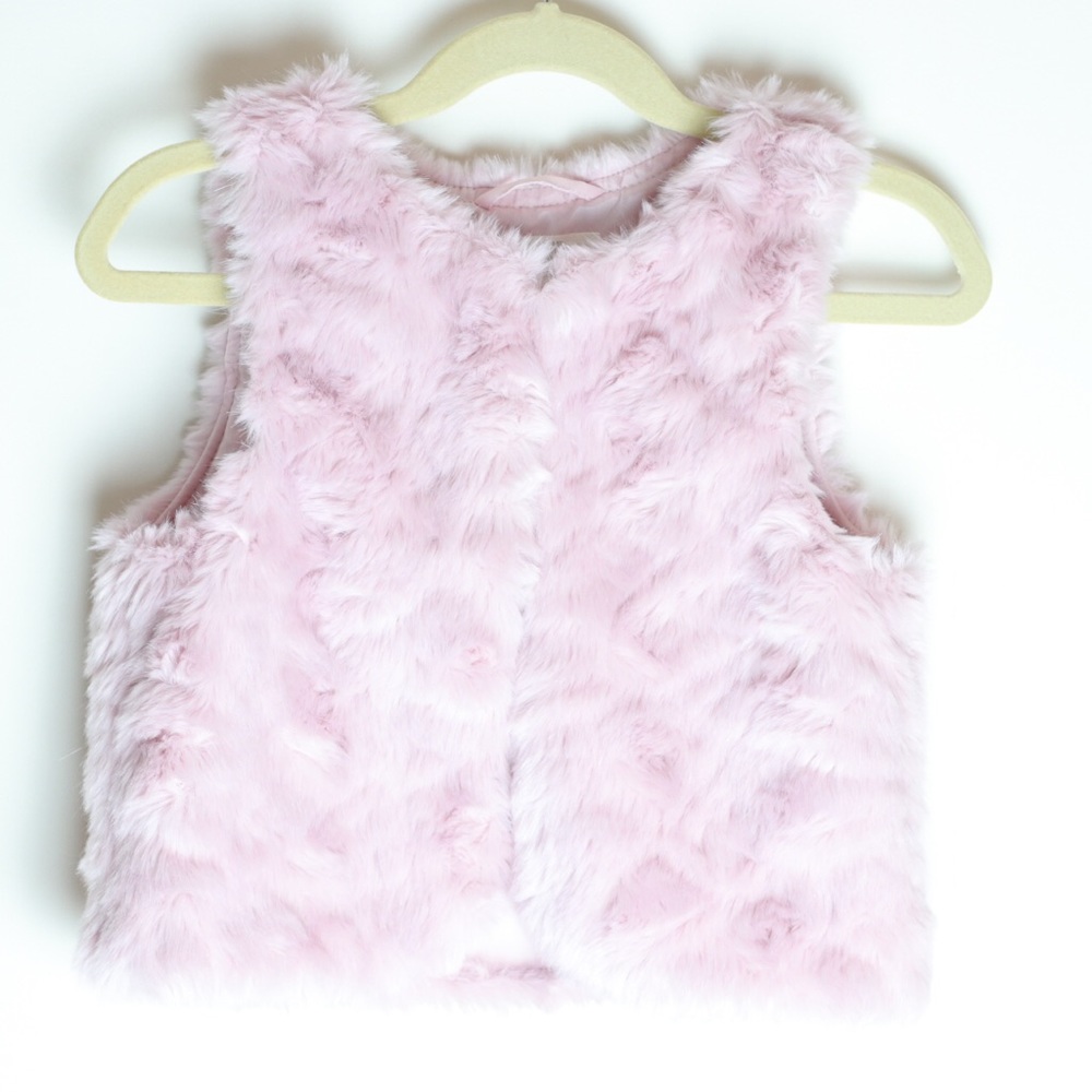 H&M Girls faux fur vest